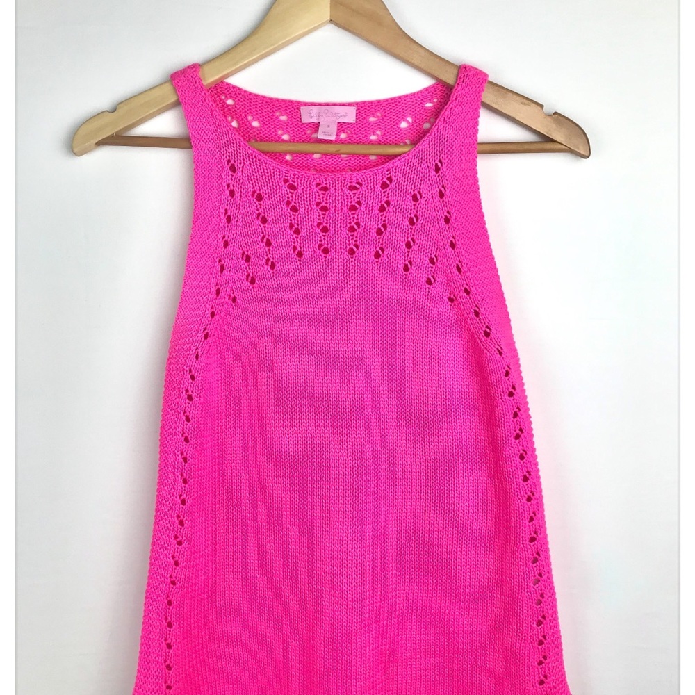 Lily Pulitzer Bright Pink Mac Sweater Tank Top